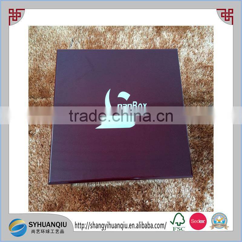 luxury wooden jewelry box with glossy painting and foam inside
