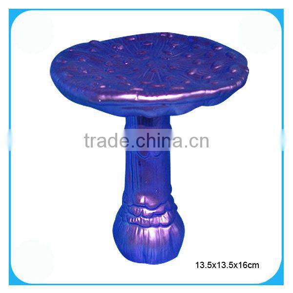 Electroplate purple ceramic mushroom decor