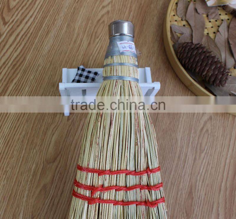 ESD Corn Straw Hand Whisk Broom With Metal Ring Cap