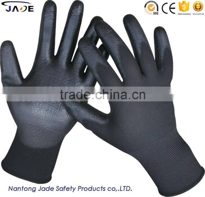 13g nylon pu gloves, pu coated gloves, pu coated work gloves