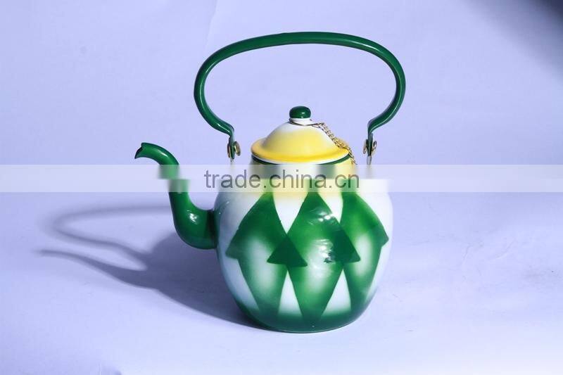 Hot sale bright 10-18cm enamel kettle tea pot in middle east arabia market UAE