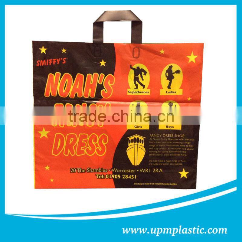 Biodegradable eco-friendly disposable flexiloop handle retail carrier bag