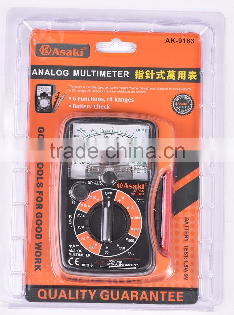 AK-9183 school home use pocket type analog multimeter