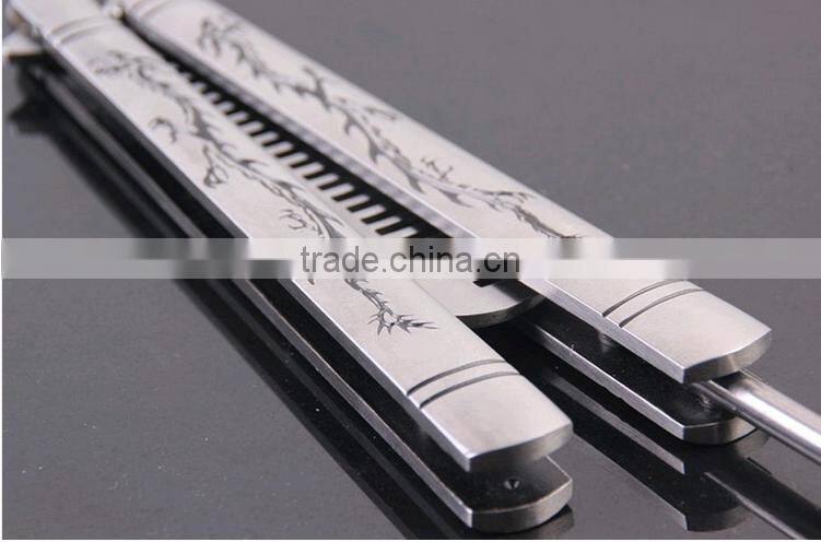 Wholesales Sliver Comb Multi function Stainless Steel Trainer Tool Butterfly Comb