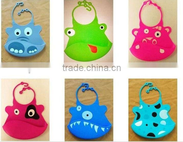 2013 cute custom shape silicone baby bib