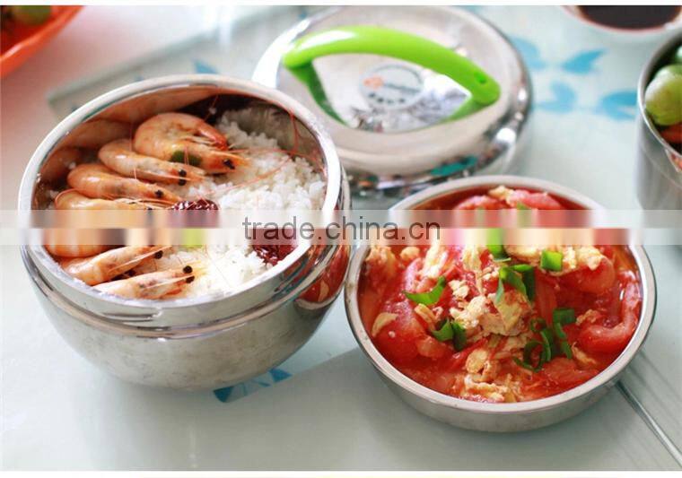 two layer Korean insulated tiffin lunch box dood warm box