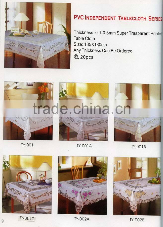 2014 Designed Printed PVC table cover cloth with falannel back , Direct factory/Manufactory supply/industrial