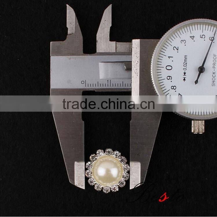 20mm Factory wholesale alloy pearl buckle for flower