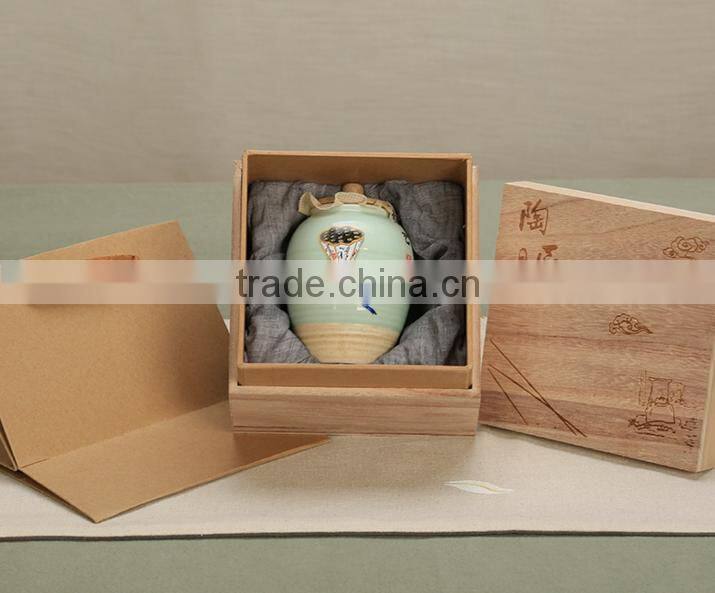 New gift suit/packing tea set includes wooden box and ceramic cups/pots for wholesale