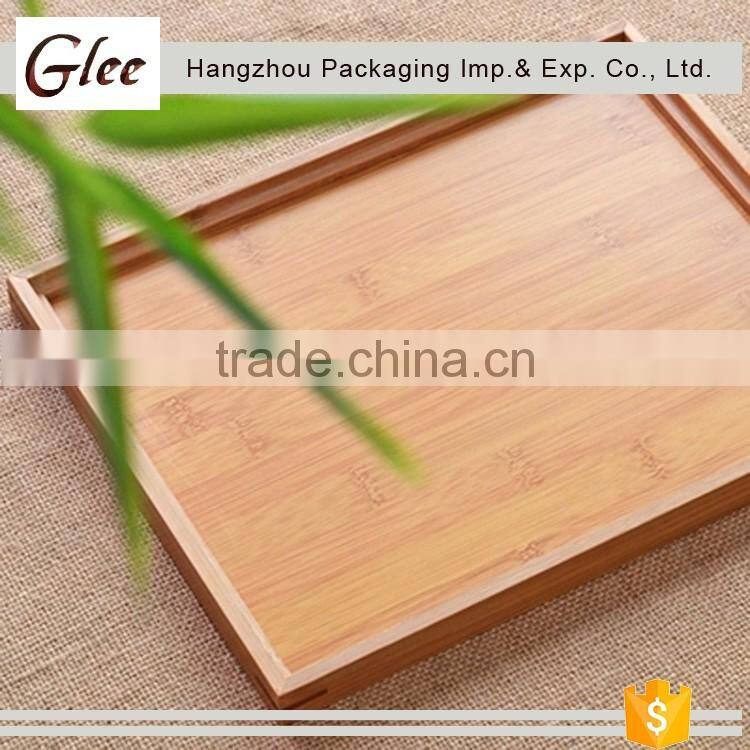 Popular pretty hot Sale Rectangle Shape Bamboo Serving Tray In Tea House