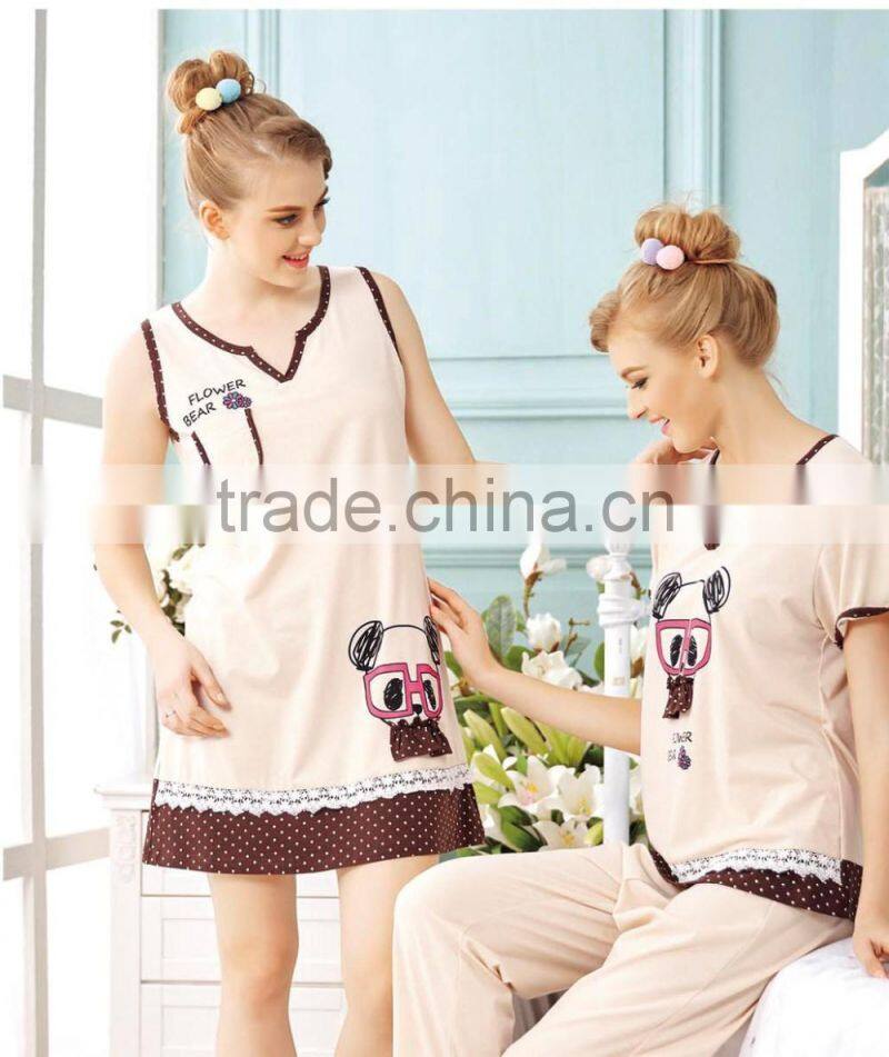 wholesale funny jumpsuit sleepwear /womans summer custom onesie pajamas set