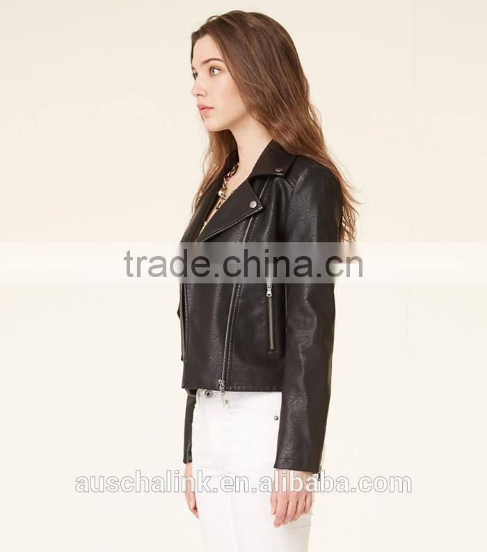 new arrival pakistan style girls short leather jacket made in china 2016