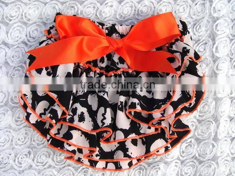 Top quality Rand baby boutique clothes with bow / Halloween baby underwear /ruffle baby panties bloomer