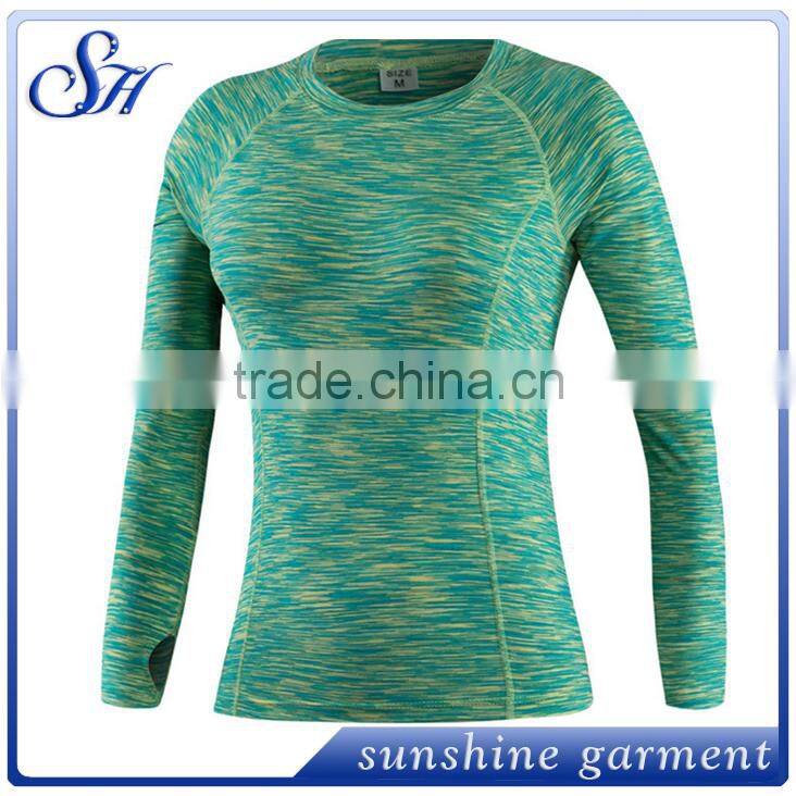 High quality breathable women Gym long sleeve T-shirts
