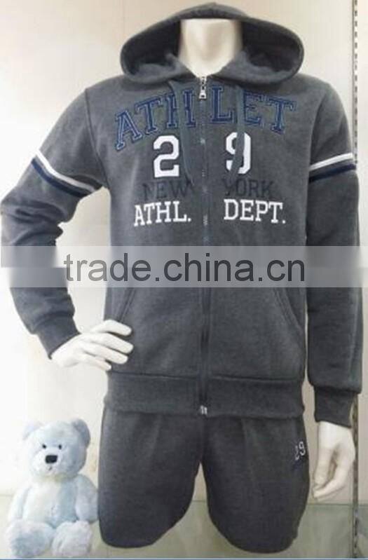 men sportswear polyester spun kintted man sports set