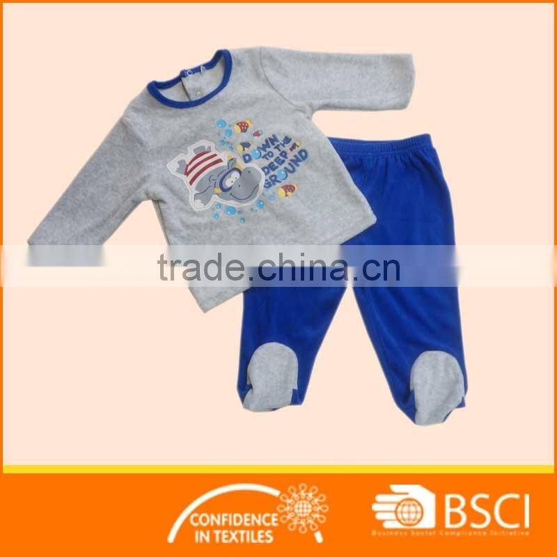 Winter And Autumn Cotton Kids Thermal Soft Pajamas