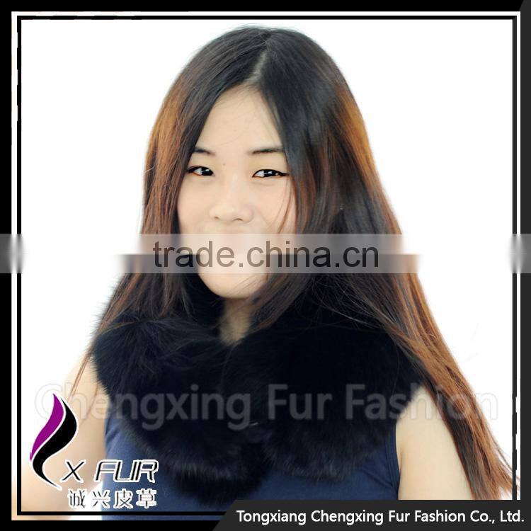 CX-S-175C 2016 Luxurious China Supplier Wholesale Stock Winter Fox Fur Lady Scarf