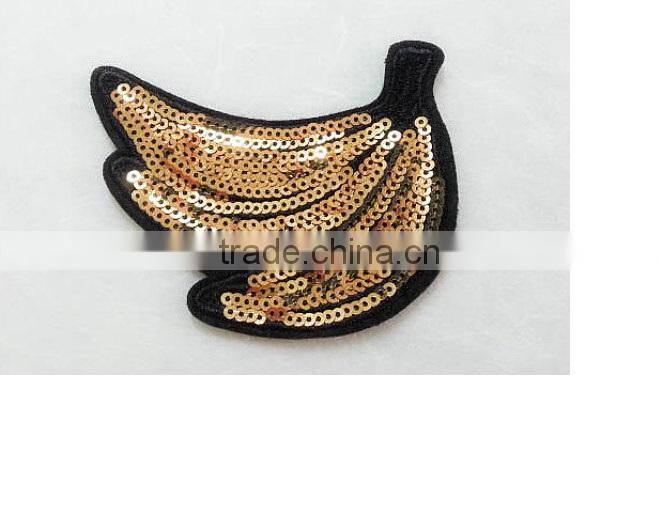 2017fruit Professional wholesale strawberry sequin applique patch embroidery