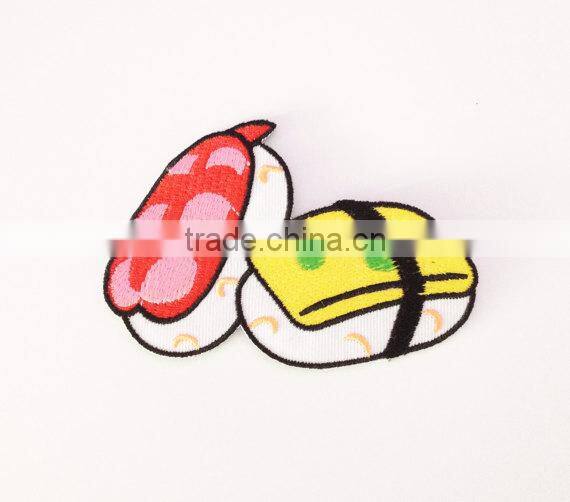 2017Customized sushi Embroidery Patch, virious food Embroidered wholesale Patch