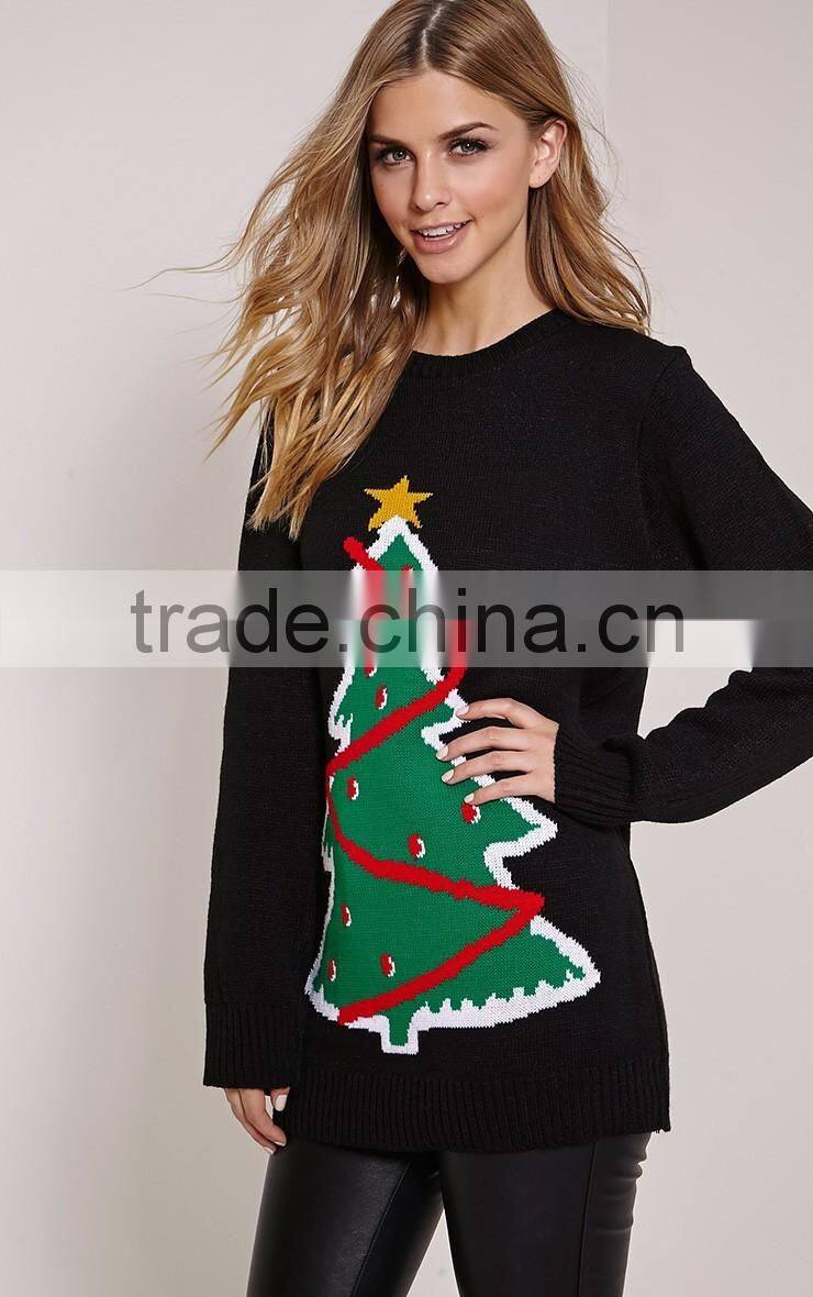 Customized new fashion christmas sweater with round neck