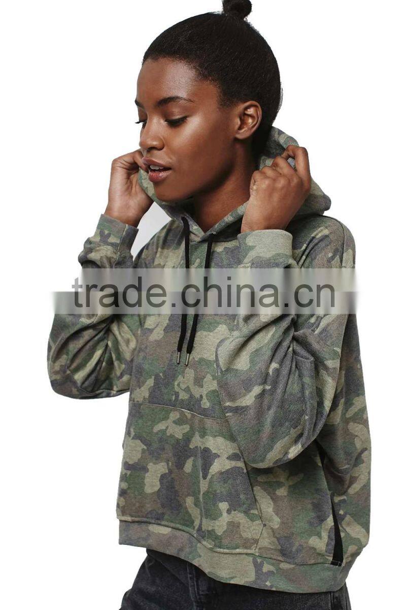 Womens clothing cheap casual plain cropped running camo hoodies