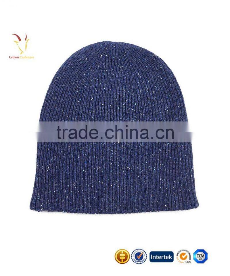 Mens Winter 100% Wool Knitted Beanie Hat