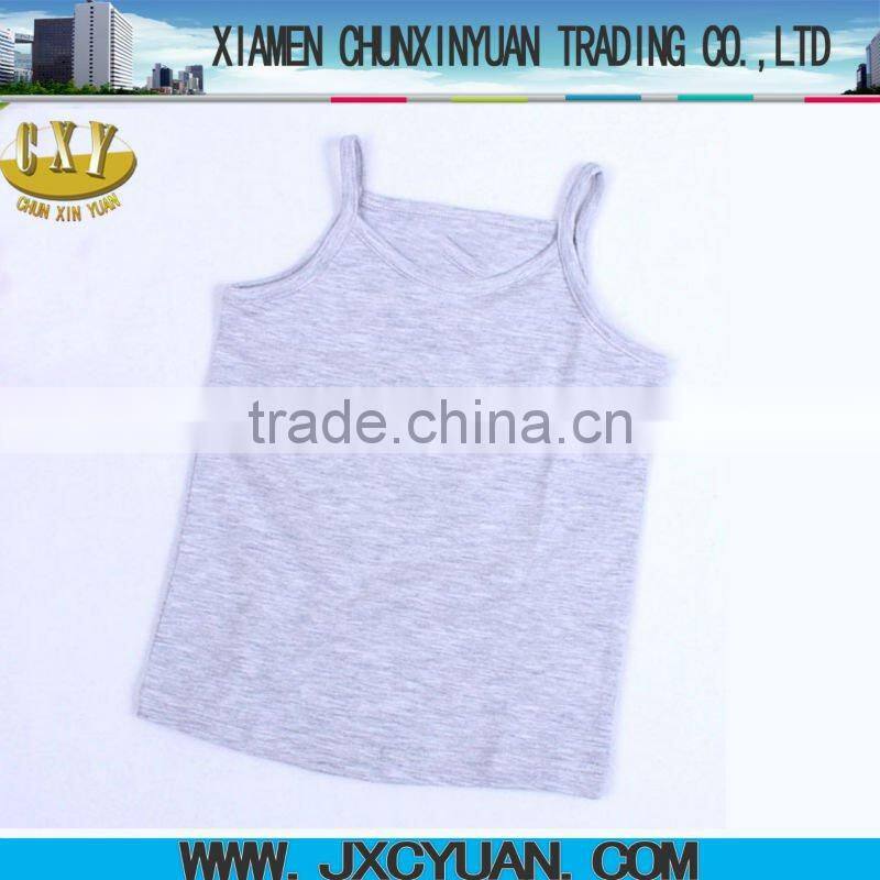 yellow children sleeveless t shirts with no printing