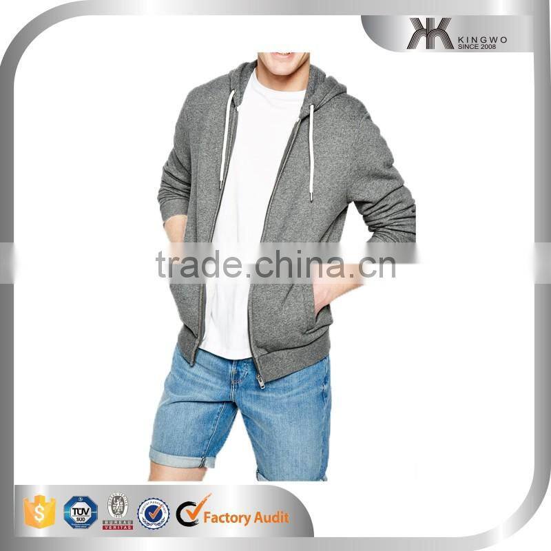 custom super soft thick fleece single zipper hoodie black for men