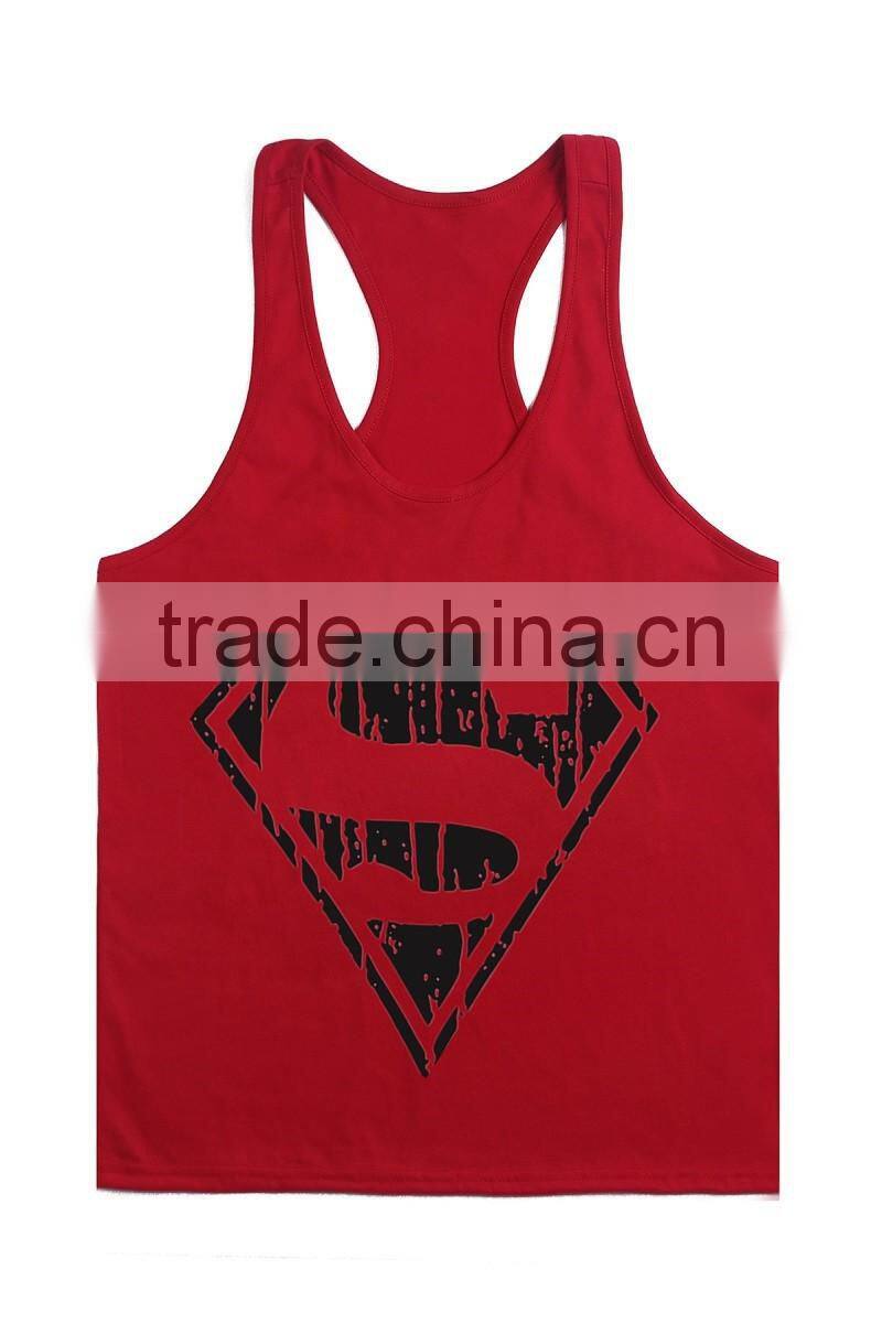 Superman Gym Singlets Mens Tank Tops Wholesale,Bodybuilding Equipment Fitness Men's Gym Stringer Tank Top Sports Clothes