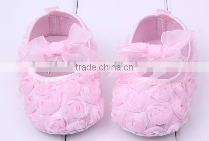 2014 Latest arrive !Fashion Lovely rose flower Infant shoes,baby shoes baby girl Toddler shoes wholesale