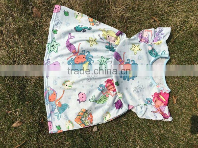 casual holiday july 4 star blue red cutomized factory wholesale ruffles baby girl dress baby girls puffy dresses baby girl party