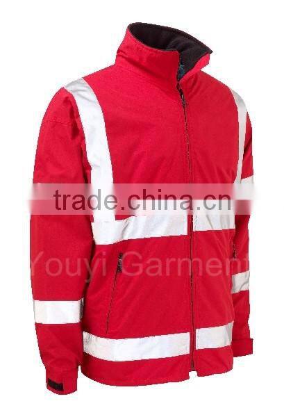 custom polyester cotton safety jacket with 3m reflective tape