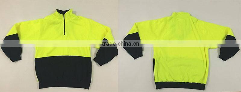 Polyester fleece contrast refllective jacket safety sweatshirt meet AS/NZ 1906.4:2010