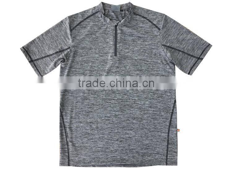 1/4 zipper sport t-shirt quick dry polo shirt