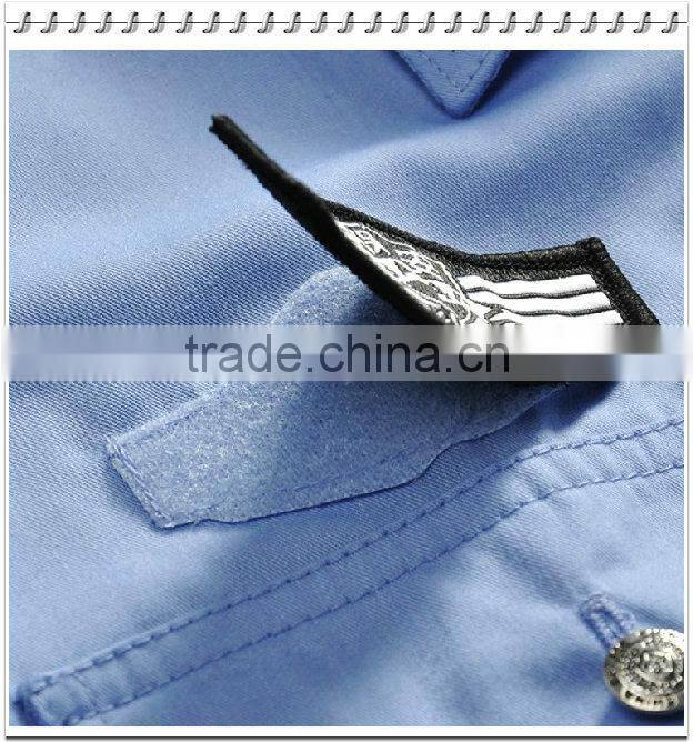 CUSTOM BLUE COLOR SHORT SLEEVE SECURITY PERSONNEL WORK SHIRT