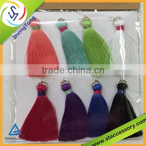 hot sale wholesale ring with tassel/colorful ring with tassel