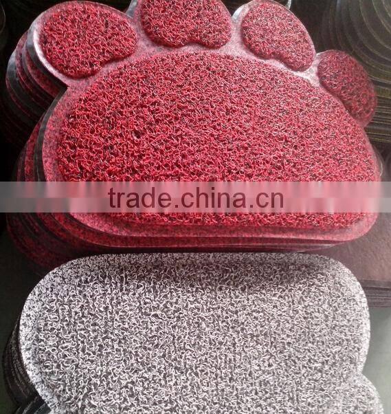 Hot sales PVC coil Kitty litter mat, PVC pet mats with various shapes