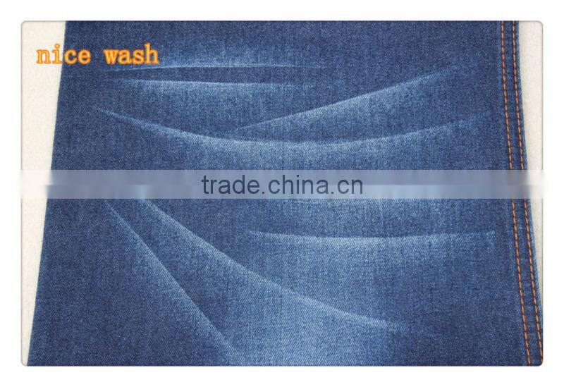 Cotton polyester spandex denim fabric for jeans