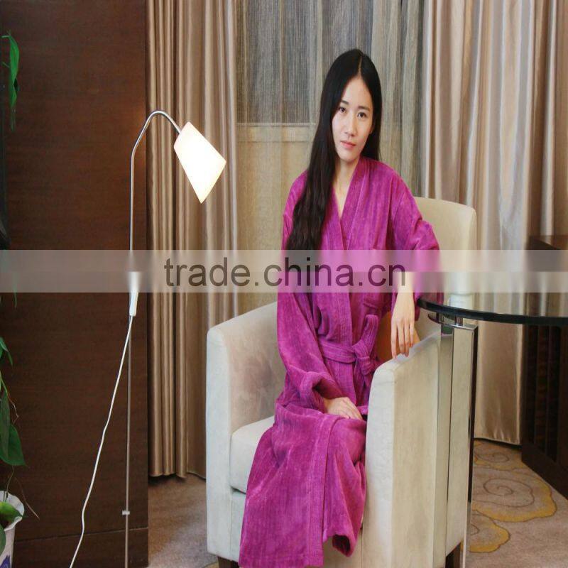Trendy Design High Quality 100% Cotton velour bathrobe