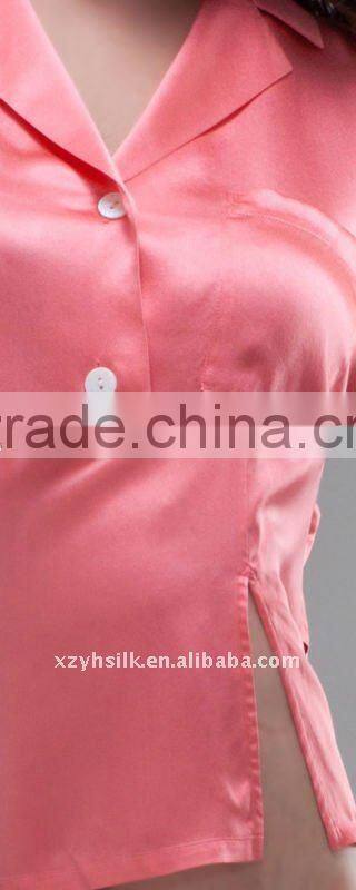 Women's Silk Short Sleeve Nightshirts