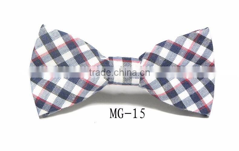 Cotton Checkered Children Kid Boy Toddler Baby Child Pre Tied Neck Bow Tie