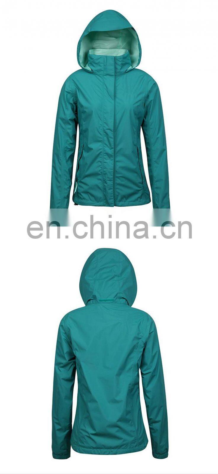 Custom high quality ladies waterproof jacket windbreaker