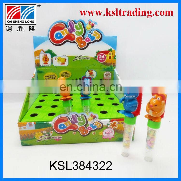 24PCS plastic dog cattle wind up kids candy toys