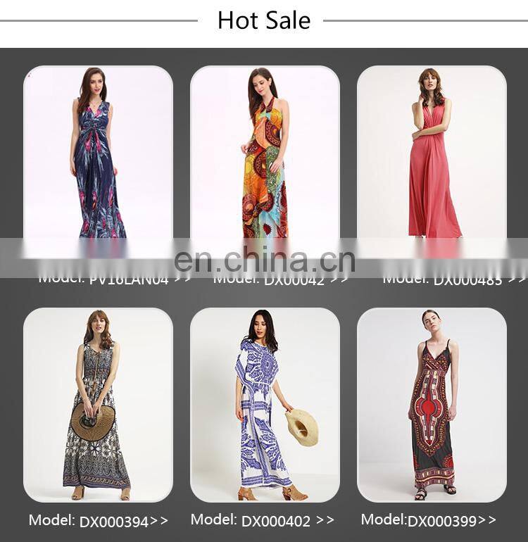 Round Neck Sleeveless Digital Printed Casual Woman Dresses