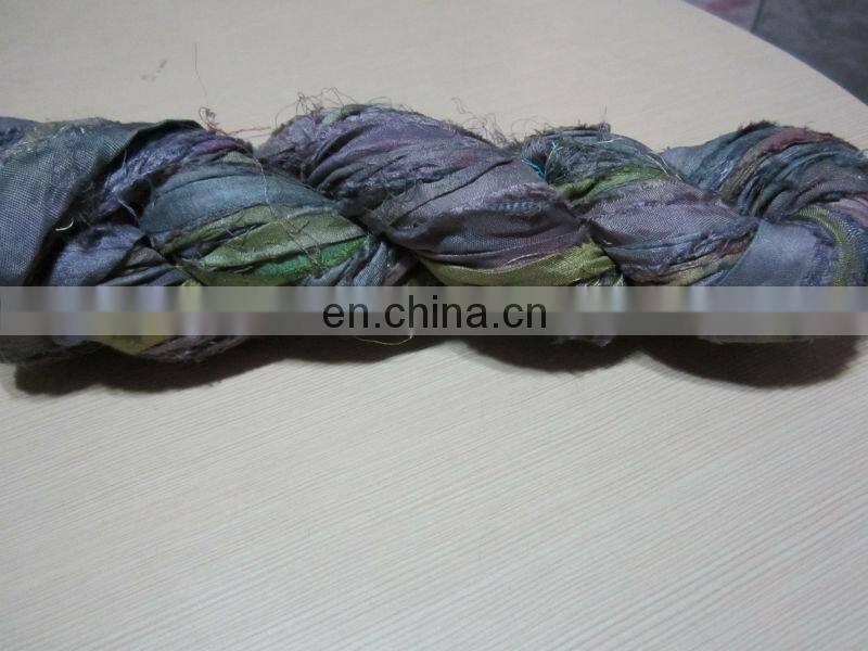 Recycled sari silk ribbon