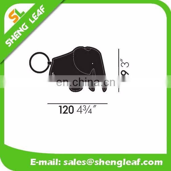 whole sale creative elephant shaped leather keychain keyring with best price