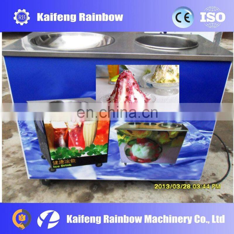 Factory Price single square pan fried ice machine with six buckets fried ice cream roll machine ice cream frying machine