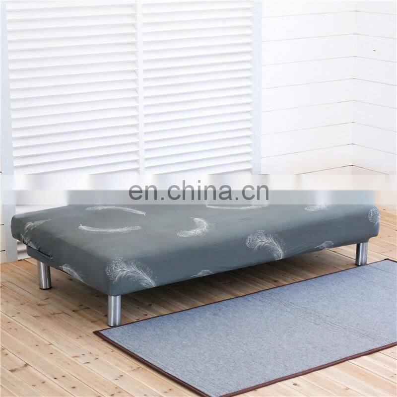 Printed Sofa Bed Cover Futon Slipcover Full Folding Elastic Armless Sofa Protector Cover