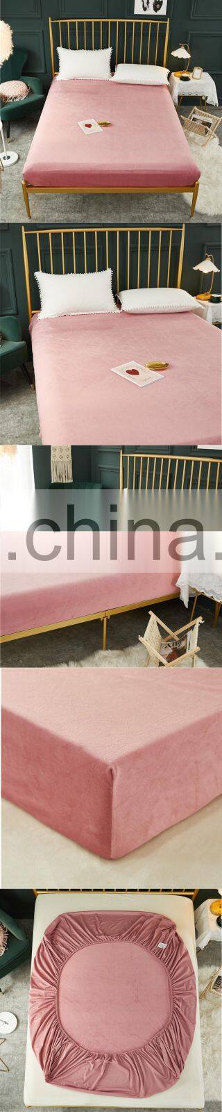 Microfiber Brushed Velvet Deep Pocket Fitter sheet for Full Mattress with Elastic Band Machine Washable