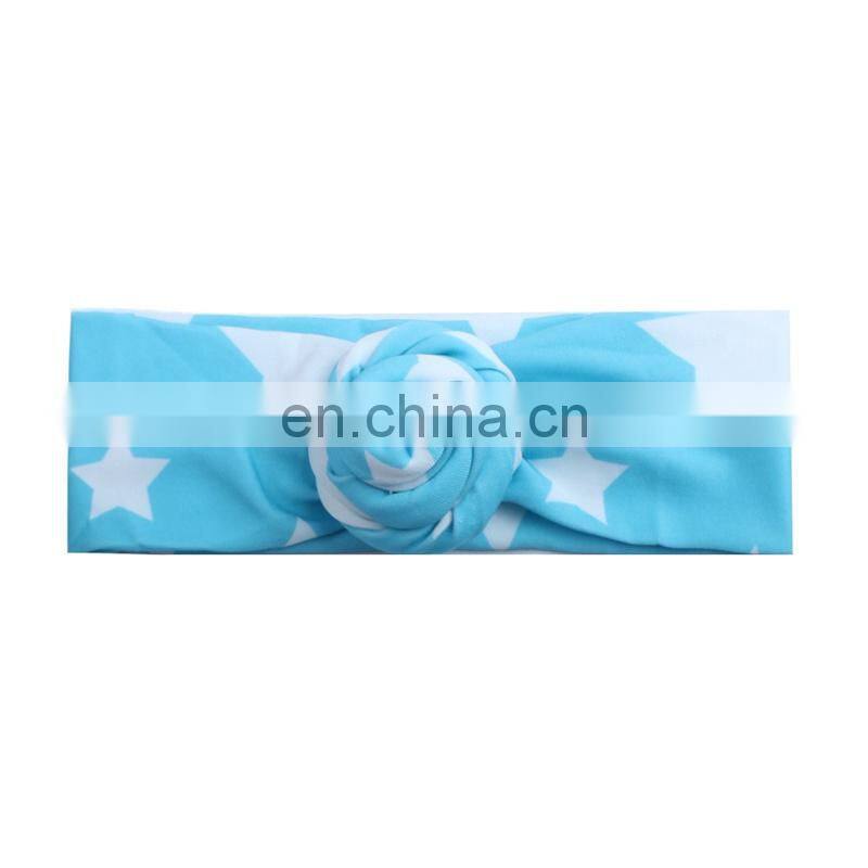 8Colors Baby Girl Headband Infant Girl Star print hairband with ball
